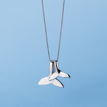 纳兰 S925银项链女美人小鱼尾巴吊坠海豚项坠锁骨链D1556