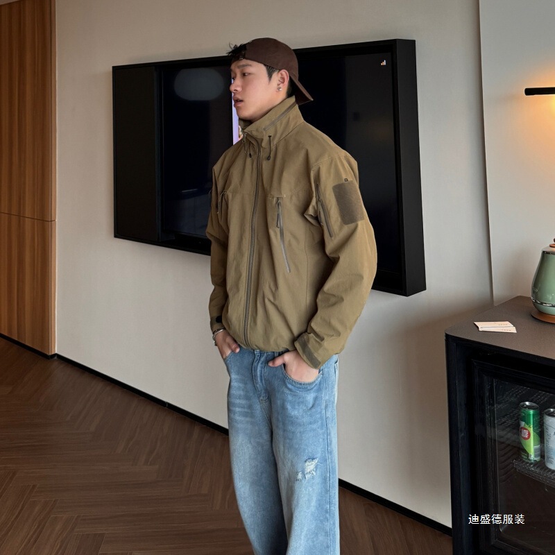 American Retro Military Bird Tough Guy Hard Shell Jacket Outdoor Commuting Ski Mountaineering Jacket Jacket