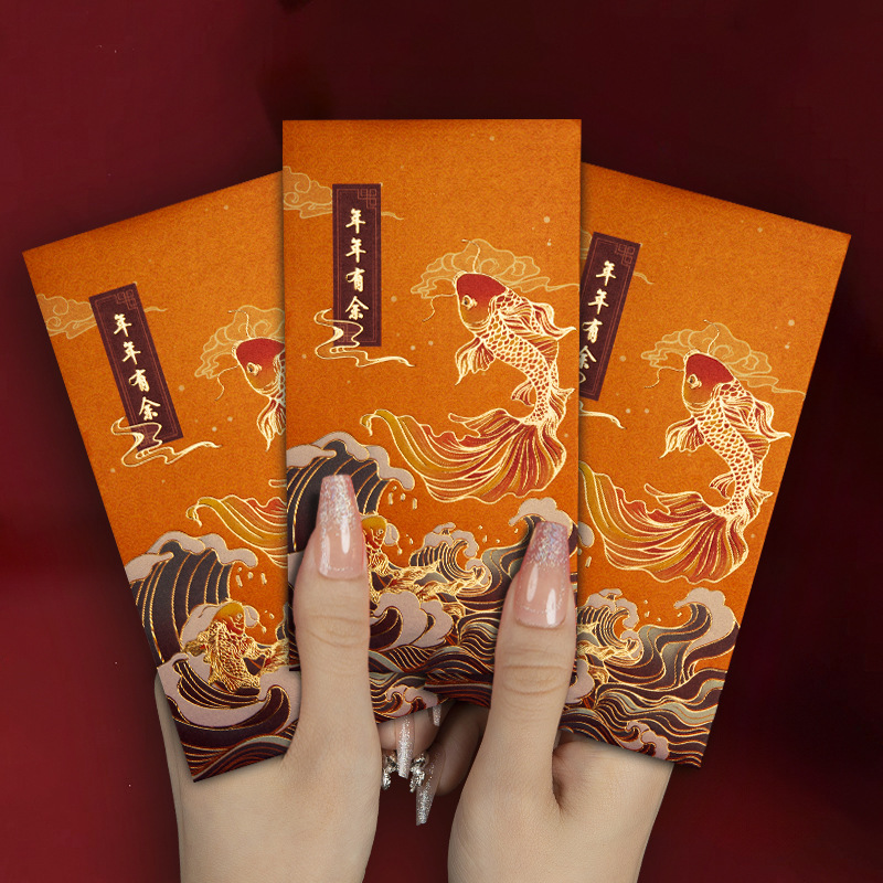 Lian Nian Youyu 香港版高級赤い封筒新しい新年の赤い封筒バッグクリエイティブ新年の赤い封筒工場卸売|undefined