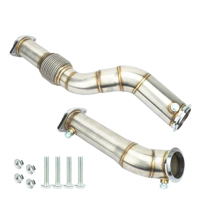Car exhaust manifold is suitable for BMW S58 2020-2023 BMW M3 M4 G80 G82 G83 (Exhaust manifold) - silver