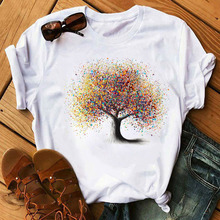 �ļ�ŷ����ɫ��ͼ�����䳱��t-shirt���Ű�ɫ����T��Ů����