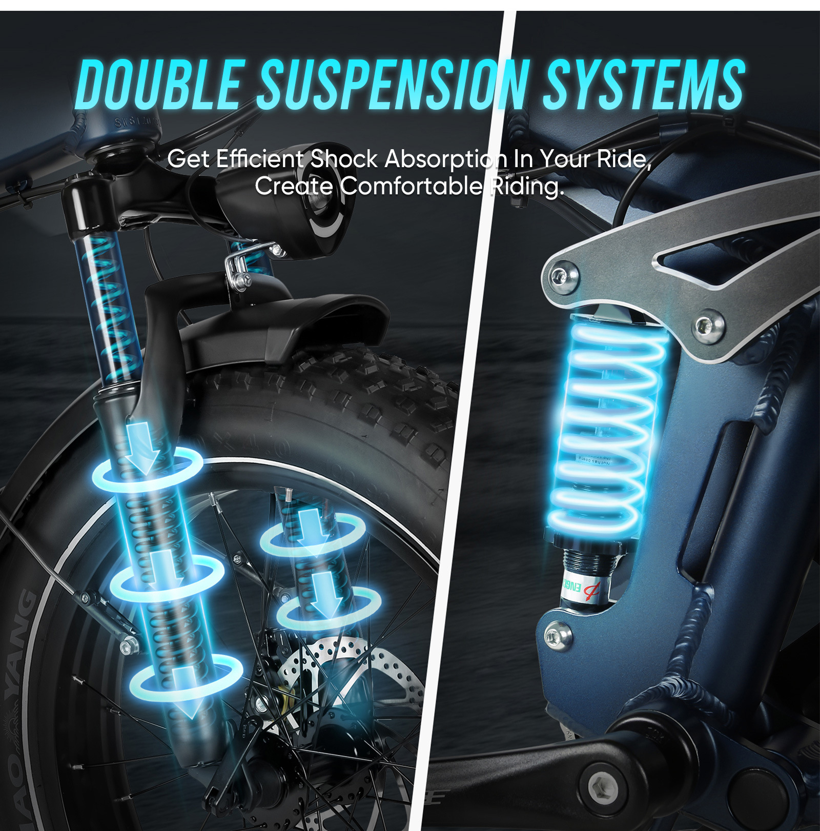 20-inch folding electric bicycle with 20×4.0 fat tires, in stock at overseas warehouse, available for one-piece drop shipping and cross-border supply