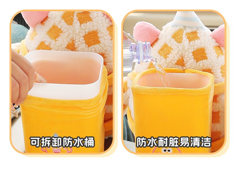 Creative Car Trash Can, Cute Little Monster, Multifunctional Car Storage and Hygiene Bin, Cartoon Car Tissue Box