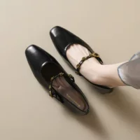 威威女郎 821-3 французские ретро туфли-лодочки для женщин, плоская подошва, камелия, неглубокий вырез, мягкая подошва, ремешок Mary Jane
