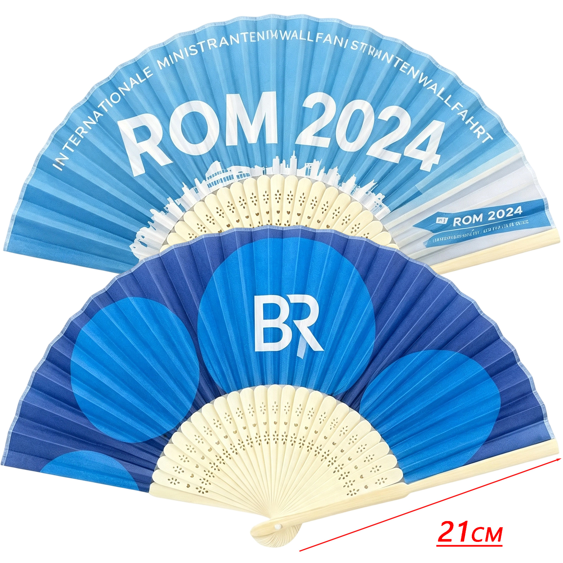 Abanico Publicitario Personalizado de 21 cm para Mujer, Abanico de Tela de una Sola Cara, Abanico Plegable Japonés, Abanico de Bambú al por Mayor