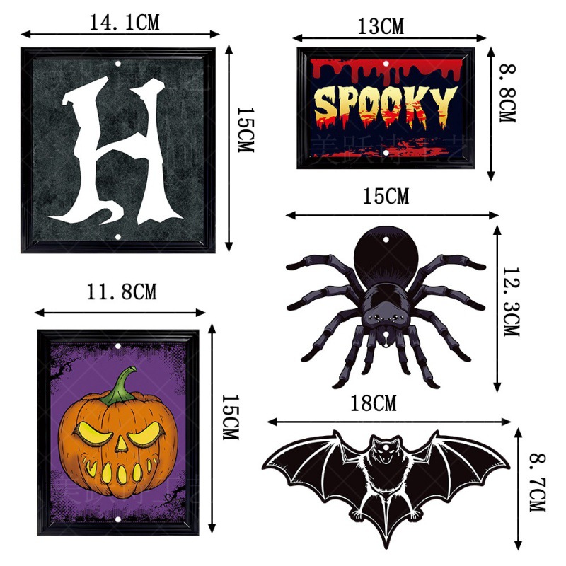 Adornos de decoración de fiesta de Halloween Adornos de Halloween Adornos de decoración de casa embrujada de Halloween Adornos de araña