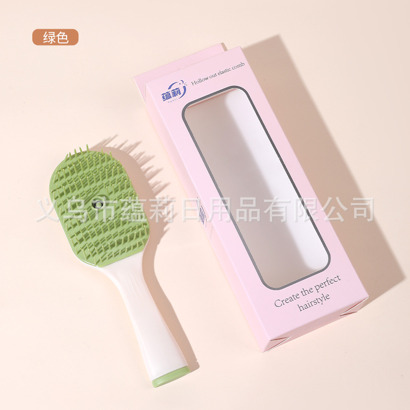 Peine para el cuidado del cabello con aceite esencial Yunli, distribuye el líquido uniformemente sin ensuciar las manos, suaviza el encrespamiento, fortalece las raíces del cabello y crea un estilo voluminoso.