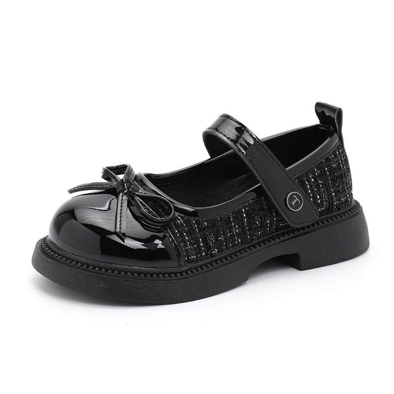 Koreanische Lederschuhe für Mädchen – Neuheiten für Frühling und Herbst – Mittelgroße bis große Kinderschuhe mit Schleife – Trendige Prinzessinnenschuhe_voghion.com