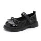 Girls' Korean-style Leather Shoes 2024 Spring and Autumn New Mid-size Children's Chanel Style Bow Shoes Children's Princess Shoes Trendy