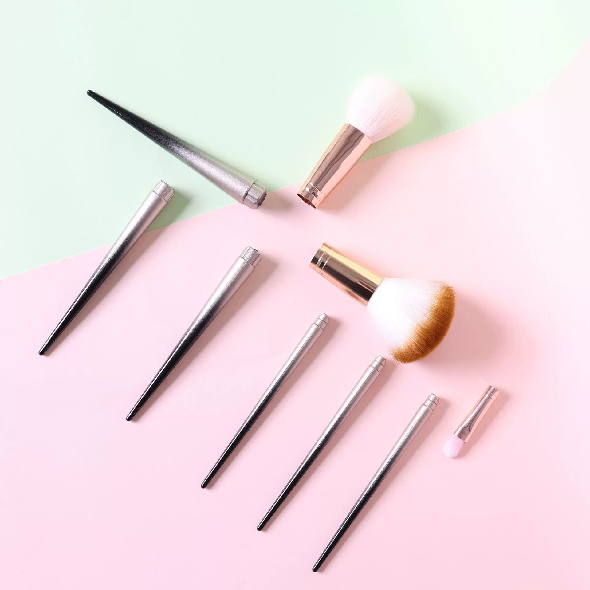 Two-color plastic brush, handle, accessories, ready-made product, gradient, wholesale