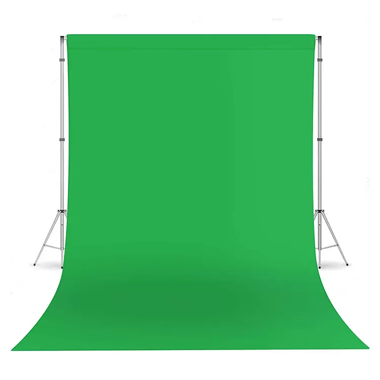 摄影背景布厂家直销涤纶仿棉120克重直播抠图绿幕拍照背景布
