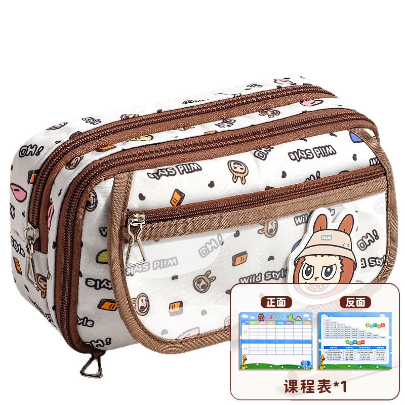 Nuevo bolso de lápiz de alto valor visual de gran capacidad caja de papelería para estudiantes de secundaria secundaria niños súper fuego caja de lápiz conjunto 2026 edición