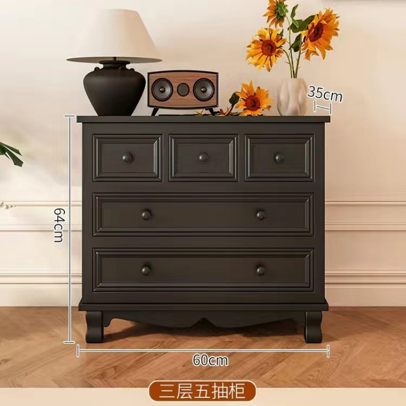 Cinco armarios de madera maciza armario de almacenamiento americano sala de estar dormitorio cabecera de cama pequeño armario de esquina armario de estilo europeo