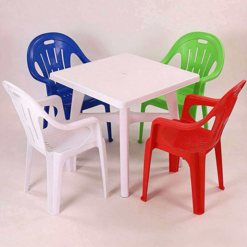 Outdoor plastic tables and chairs for night markets, barbecue, beer, leisure, thickened plastic beach square and round table set Outdoor plastic tables and chairs for night markets, barbecue, beer, leisure, thickened plastic beach square and round table set