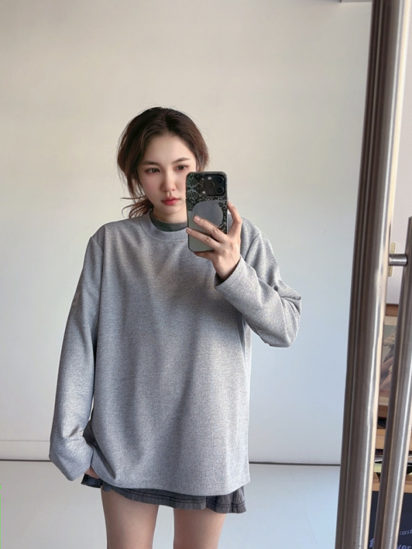 高版本Alo Elevate 华夫格袖子侧贴标圆领休闲宽松卫衣男女同款|undefined
