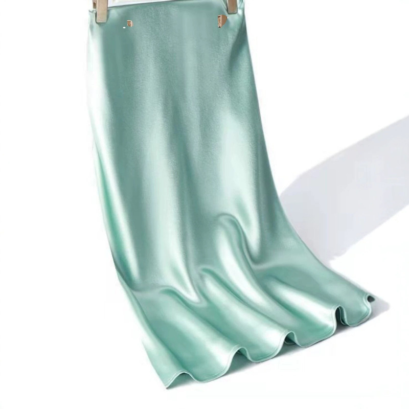 Big deal! Silky, draping, faux triacetate satin straight-cut, slightly A-line, mid-length, plus-size women's skirt Big deal! Silky, draping, faux triacetate satin straight-cut, slightly A-line, mid-length, plus-size women's skirt