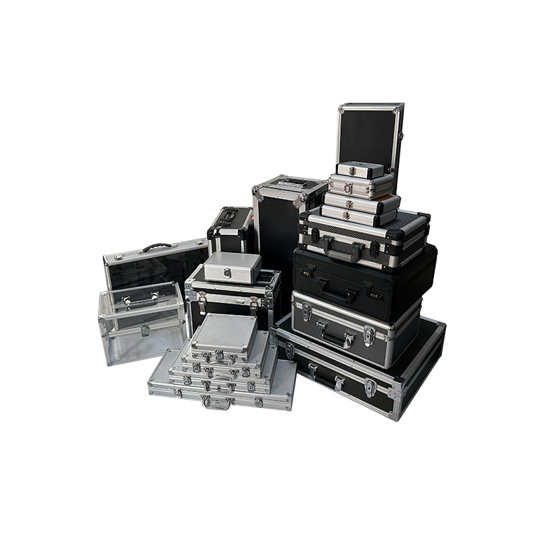 Caja de herramientas de aleación de aluminio, caja de instrumentos de precisión, caja de contraseña portátil, caja de peso, caja de codificación, caja de exhibición, caja de aviación, caja de aluminio