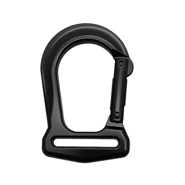 Wholesale Zinc Alloy Electroplated Black Metal Carabiner Hanging Hook for Fitness Yoga Training, 38mm with Lock