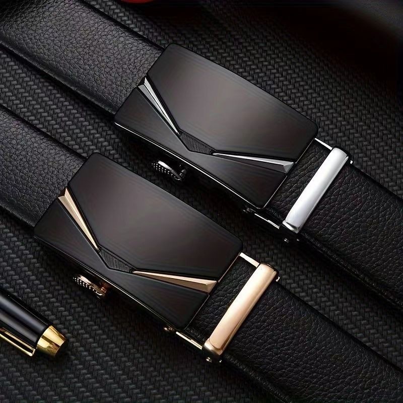 Top Layer Cowhide Men's Belt Trendy Automatic Buckle Waistband Men's Fashion Premium Casual Business Trouser Belt