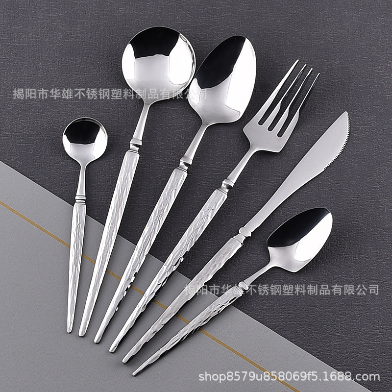 선물 상자가있는 410 식기 나이프와 포크 스푼 세트 동양 진주 거북 곡물 식사 둥근 숟가락 뾰족한 숟가락 작은 뾰족한 숟가락 차 숟가락 도매