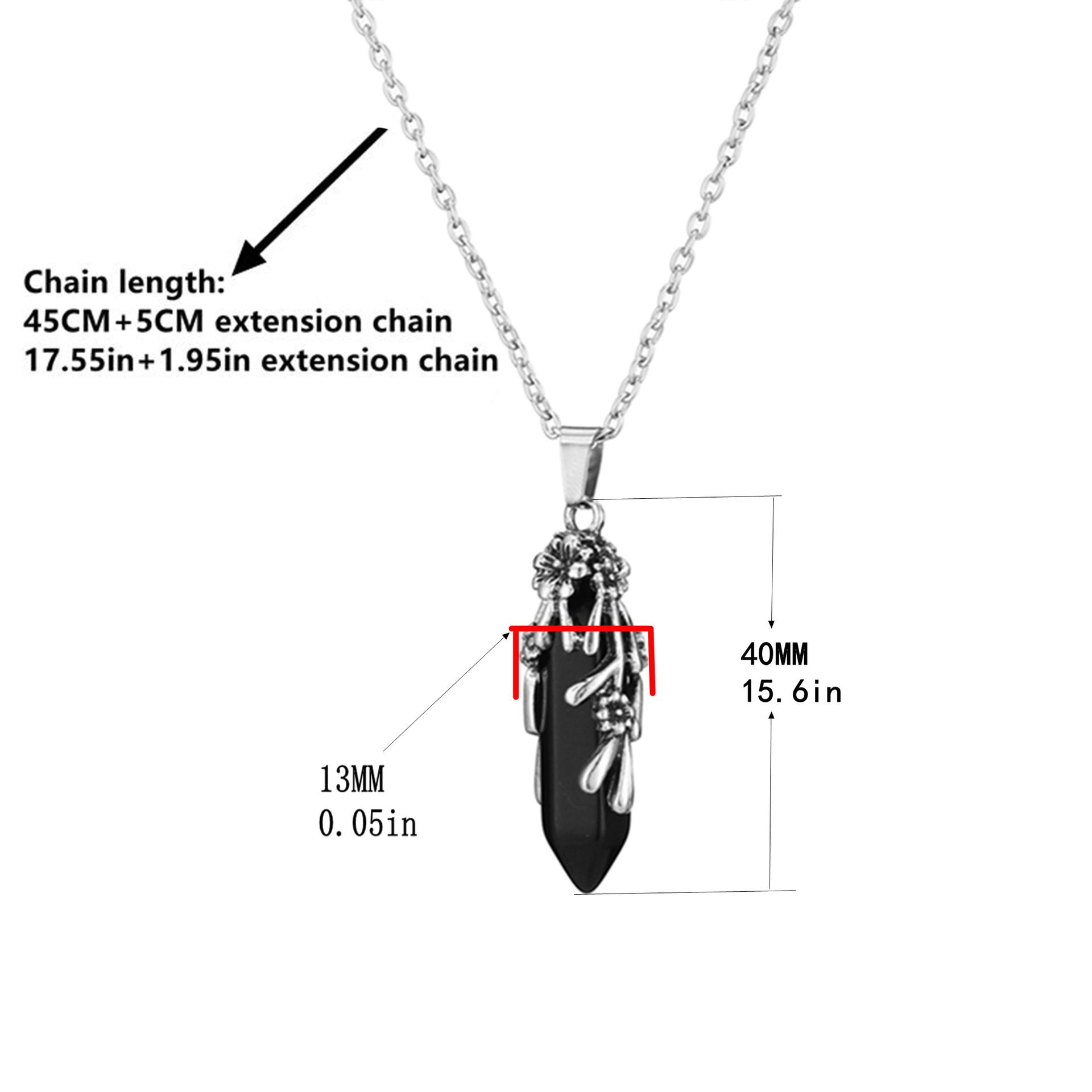 Natural Stone, Crystal Pendant Material Casual Simple Style Geometric Flower Natural Stone Crystal Iron Wholesale Pendant Necklace