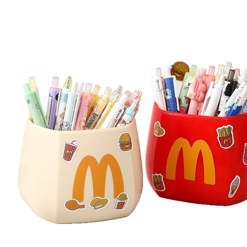 マクドナルドペンホルダー磁気吸収ボックス冷蔵庫ホームデスクトップかわいい装飾品化粧ブラシ学生多機能ペンホルダー|undefined