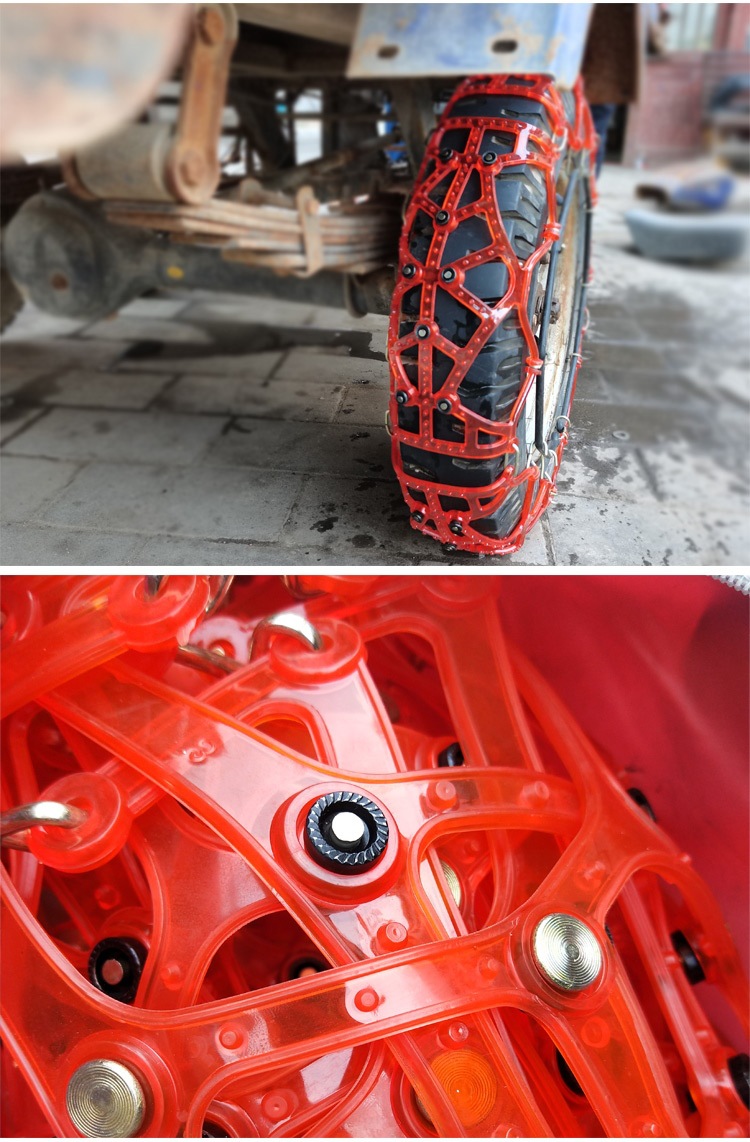 Anti-Slip Chains for Tricycles, Diesel Tractors, 500-12 Rubber Chains for Motorcycles, Electric Vehicles, and Snow Tires