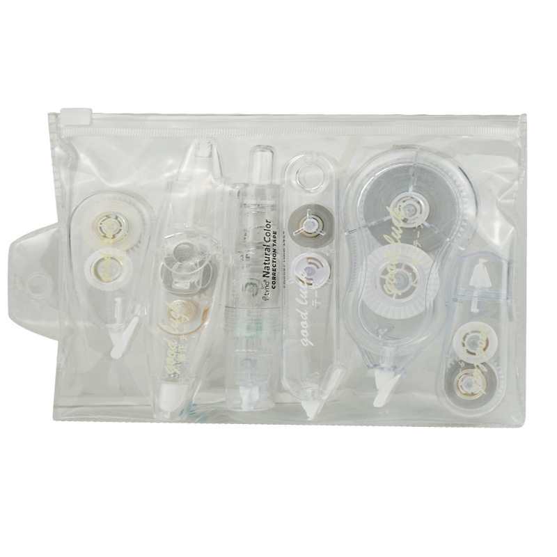 Cinta de corrección transparente traje de cinta de corrección portátil de alta apariencia ins Cinta de corrección de cuenta de mano de viento prensa cinta de corrección de tirón