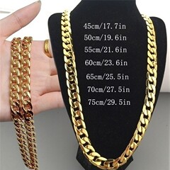 クロスボーダージュエリーヨーロッパとアメリカのファッション新しいゴールドネックレスメッキ 18 K ゴールドメンズ 6 ミリメートルサイドネックレスメーカー卸売