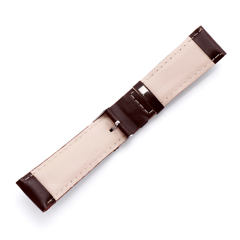 Ostrich Pattern Leather Watchbands Bracelet Black Brazalete con correa