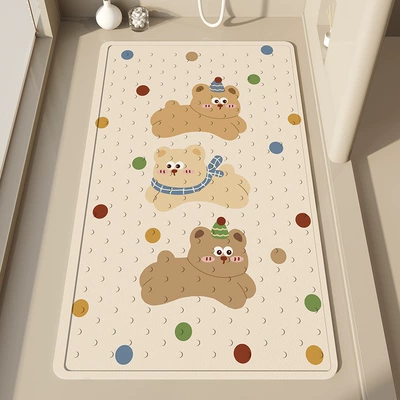 Avtomobil döşəmə paspasları — Household Shower Mat, Children's Bath - scarf-hat-three-puppies-40x70cm-affordable-model