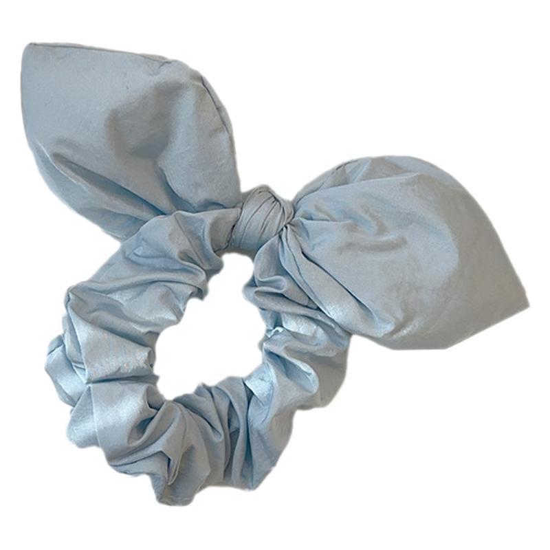 Hermosas orejas de conejo de algodón estereoscópico cuerdas de cabello dulce chica corazón rosa cola de caballo anillo de cabello nuevo cabello adornamiento para mujeres