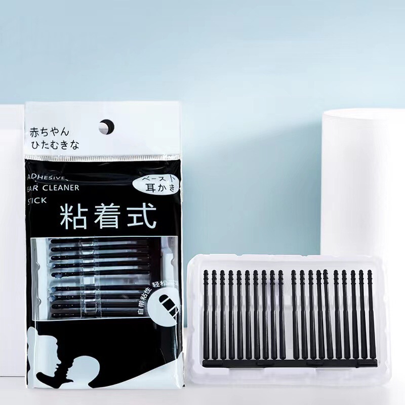 自带粘性挖耳勺粘耳棒一次性粘着式掏耳棒粘耳屎带粘性掏耳朵粘棒|undefined