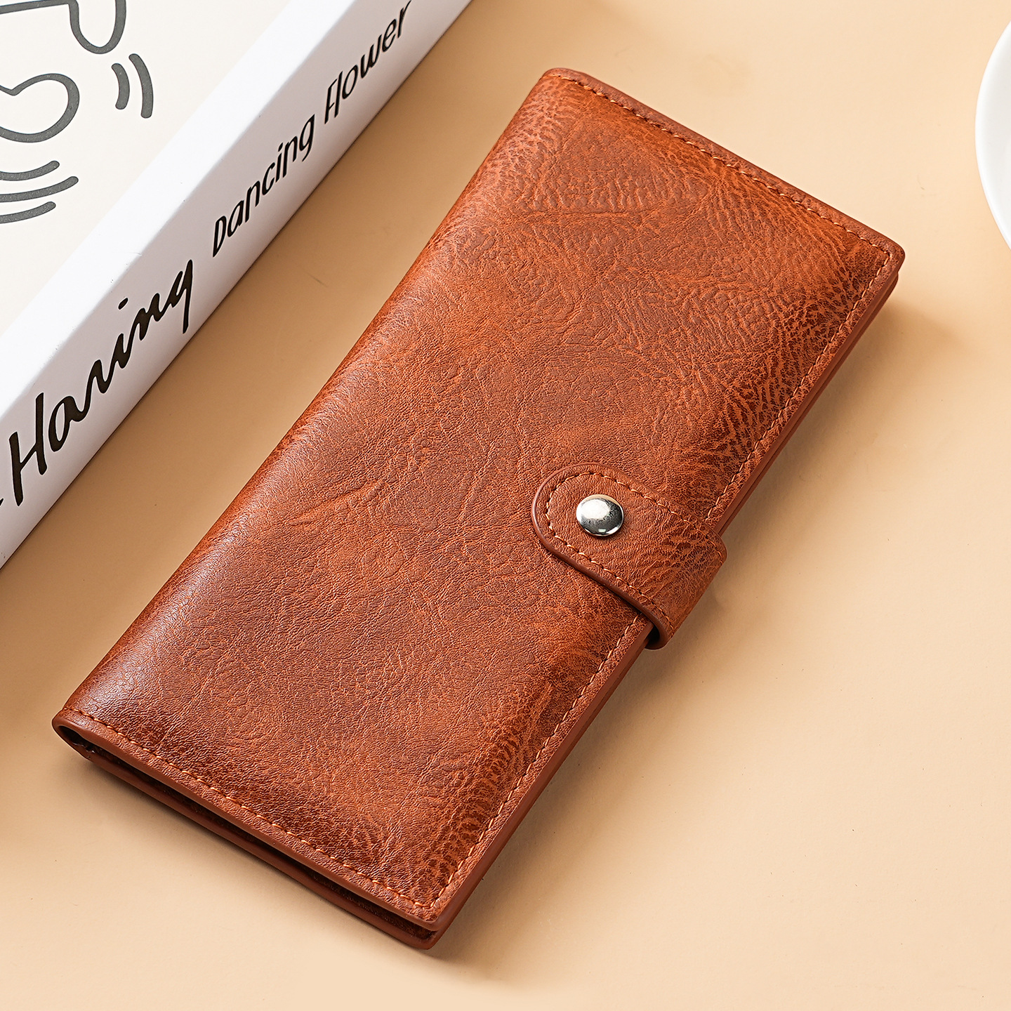 Transfronterizos de alto nivel de sentido largo dos veces la billetera de la señora billetera de comercio exterior simple cremallera multi-tarjeta billetera de cambio