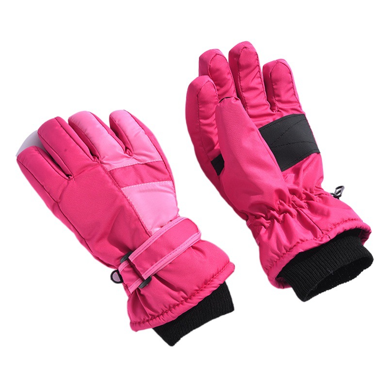 Guantes de esquí al aire libre transfronterizos guantes de invierno resistentes al desgaste forrados de lana gruesa guantes calientes a prueba de frío guantes de montar a prueba de agua