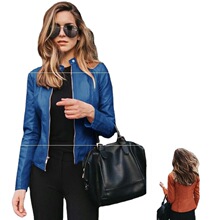 ŮʽƤPUbwomen's autumn and winter leather blazer