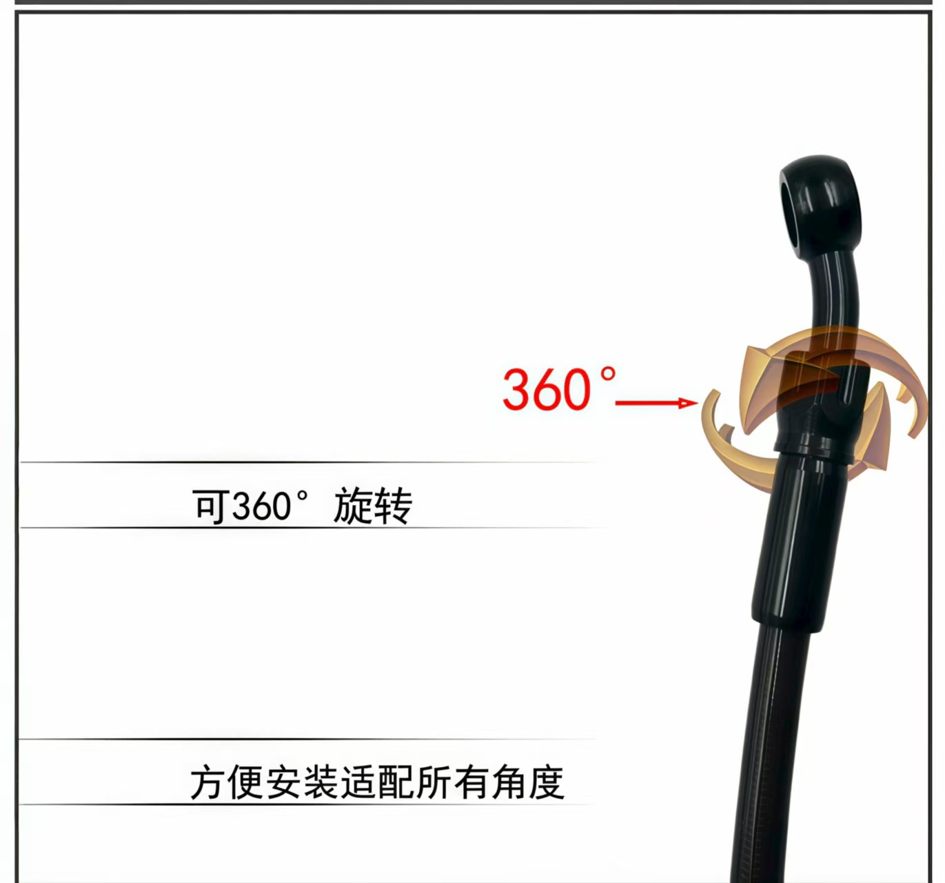 Motorcycle Cnc Oil Pipe Neutral M10 Brake Braking System An3 High Pressure Rigid Throat Multi Angle Detachable