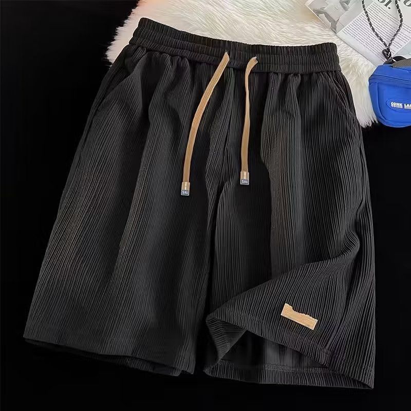Ice Silk Casual Shorts Men's Summer Thin American Style Trendy Quick-drying Sports Loose plus size Beach Shorts