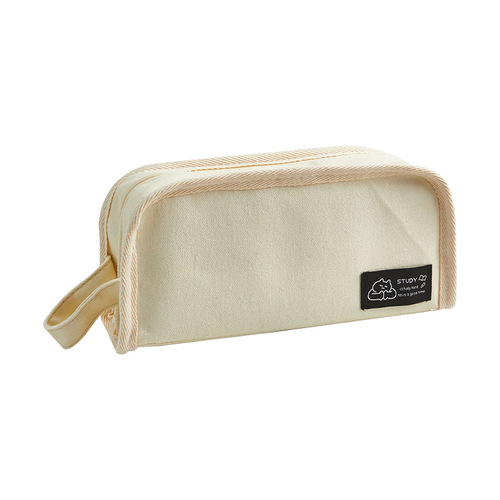 Wanfeng Yuxing pencil bag ins high-looking multi-functional large-capacity simple canvas portable stationery bag for male and female students