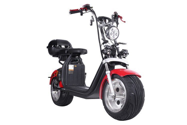 Harley large-tire electric scooter, suitable for outdoor use, city sightseeing, and as a folding adult electric scooter for both men and women, and can accommodate two people