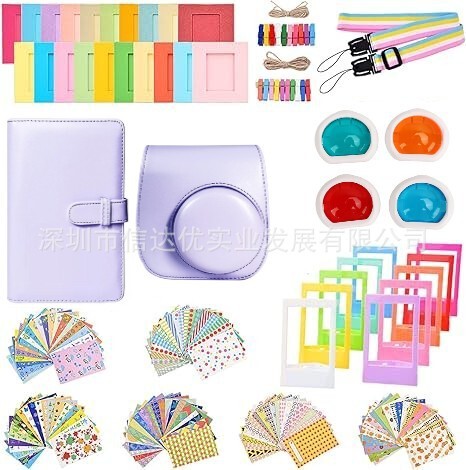 Instant Camera Accessory Set, Compatible with Instax Mini 12, Includes 108 Photo Albums, Camera Bag, and Filters