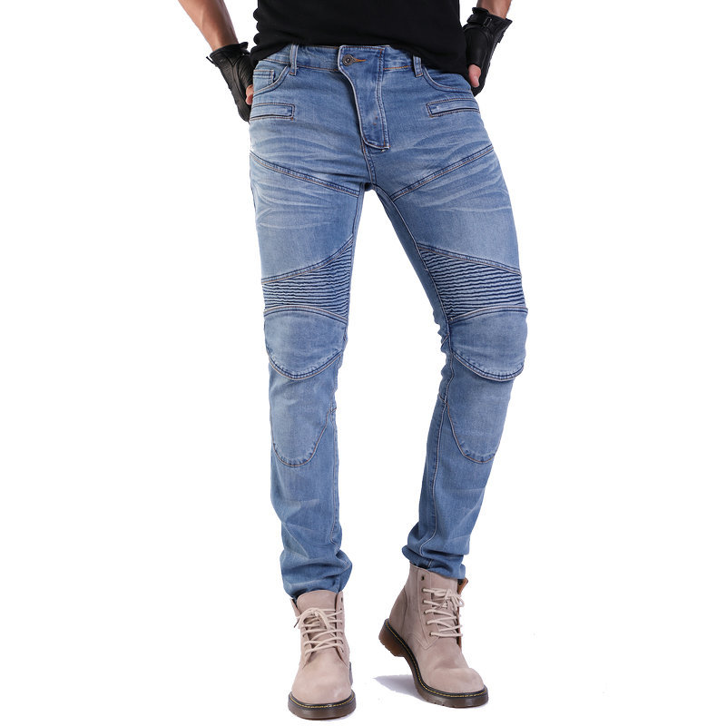VOLERO motocicleta Racing casual Slim jeans anti-caída pantalones off-road motocicleta montar pantalones alargados equipo de protección