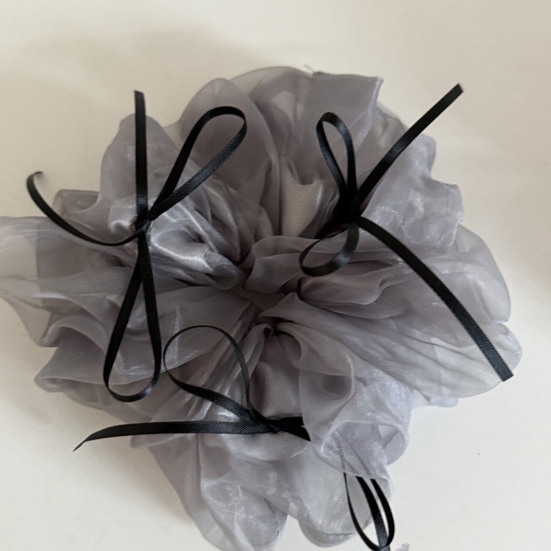 Encaje lazo para el cabello de intestino grueso de doble capa ins coreanos cuerda para el cabello de intestino grueso fresco y dulce en la parte posterior de la cabeza accesorios para el cabello femenino