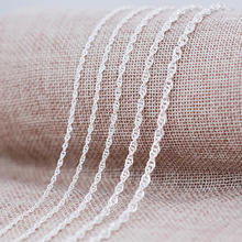 水波链S999足银情侣项链女简约小众无吊坠单链裸链饰品男百搭时尚