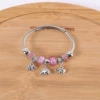 13#YCB017-2 Three Elephant Pendants Pink