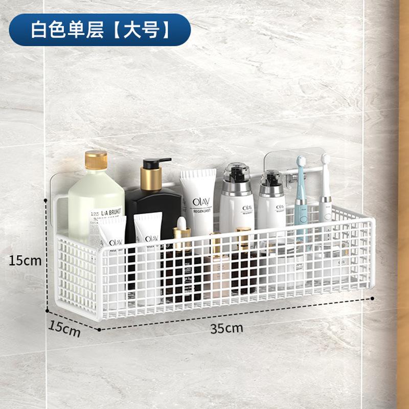 Estante de almacenamiento de baño Baño sin golpes baño inodoro lavabo montado en la pared estante de almacenamiento