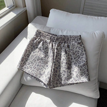 亚马逊跨境temu豹纹裤子休闲短裤女夏Women Print  Shorts