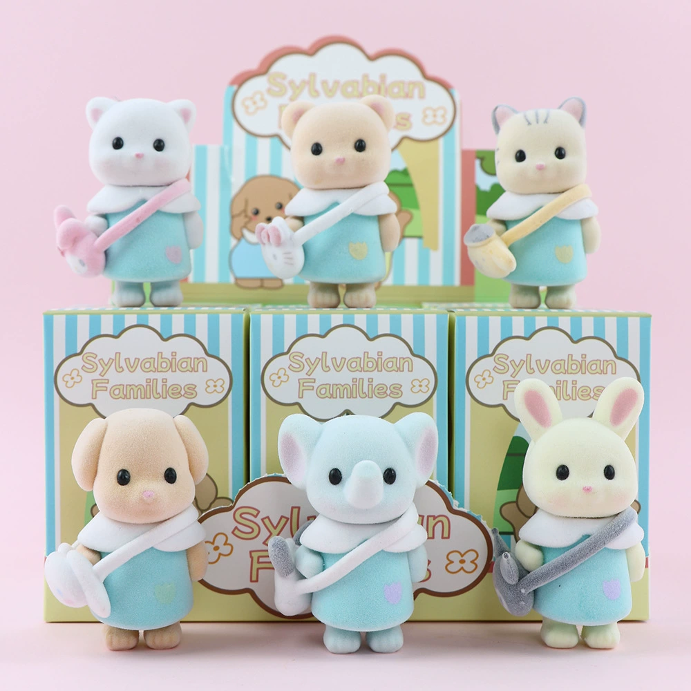 Велюровые мини-фигурки Sylvanian пудель семья, слепой бокс «Домик», настольная фигурка