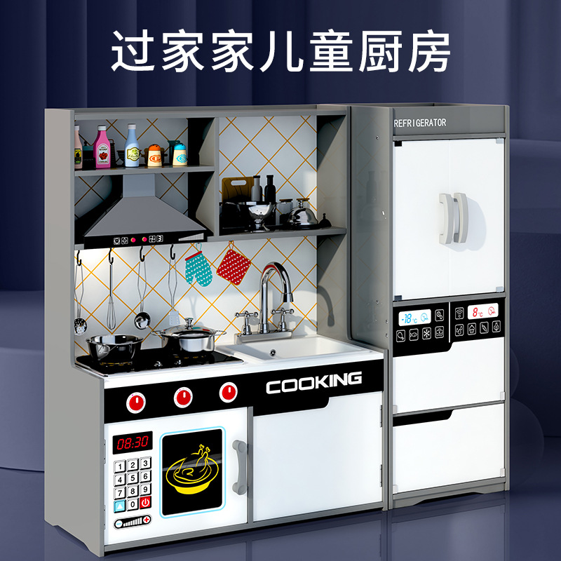 厂家直销儿童过家家厨房玩具套装木质女孩小宝宝煮饭做饭木制玩具