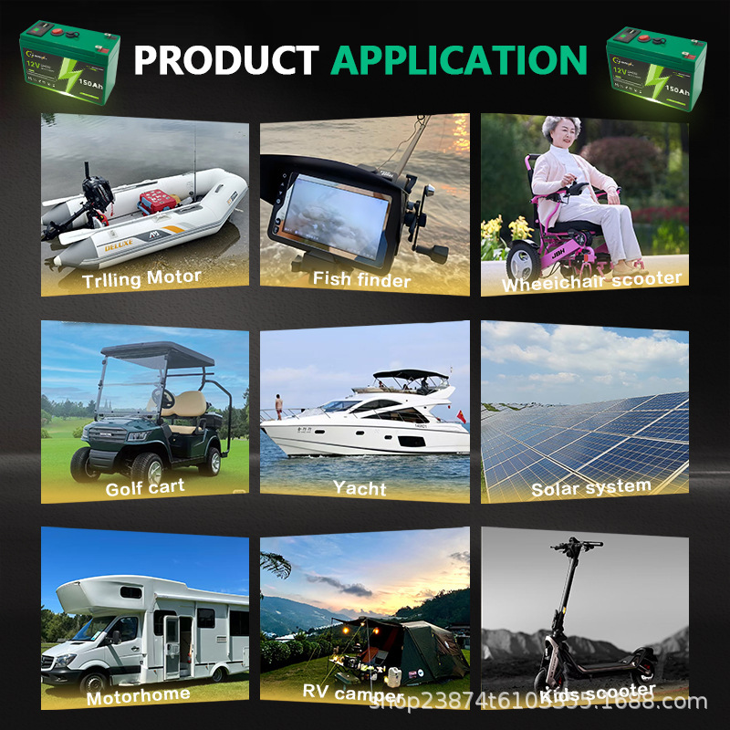 12V150Ah 充電式バッテリー、USB 電源ディスプレイポート付き、多目的バックアップリチウム電池|undefined